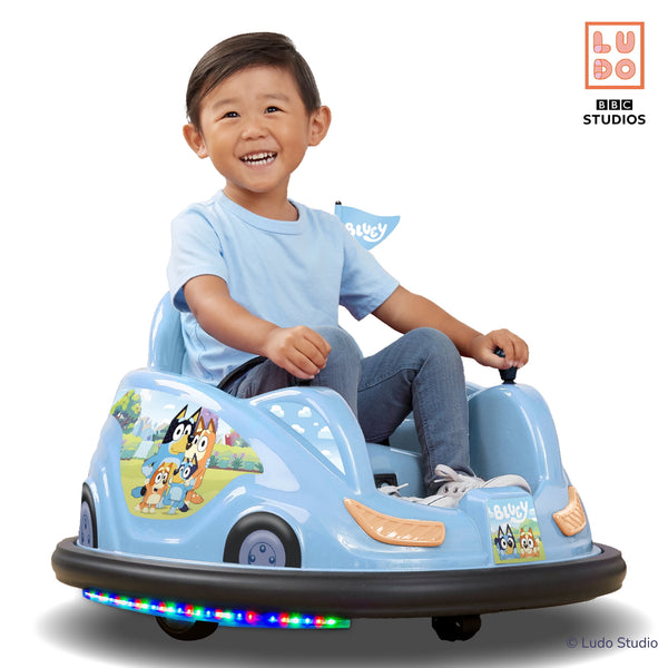 ルーリン・ベイビー 6V Bluey Bumper Car Ride-On Toy for Children, 1 Count