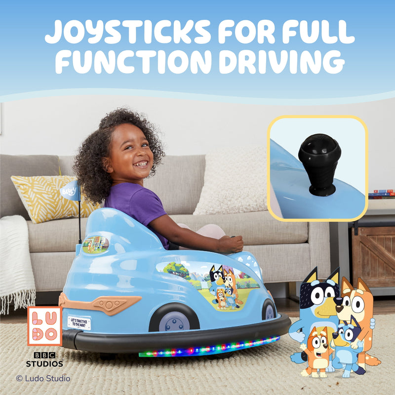6V Bluey Bumper Car Ride-On Toy for Children, 1 Count Magic Cars 6