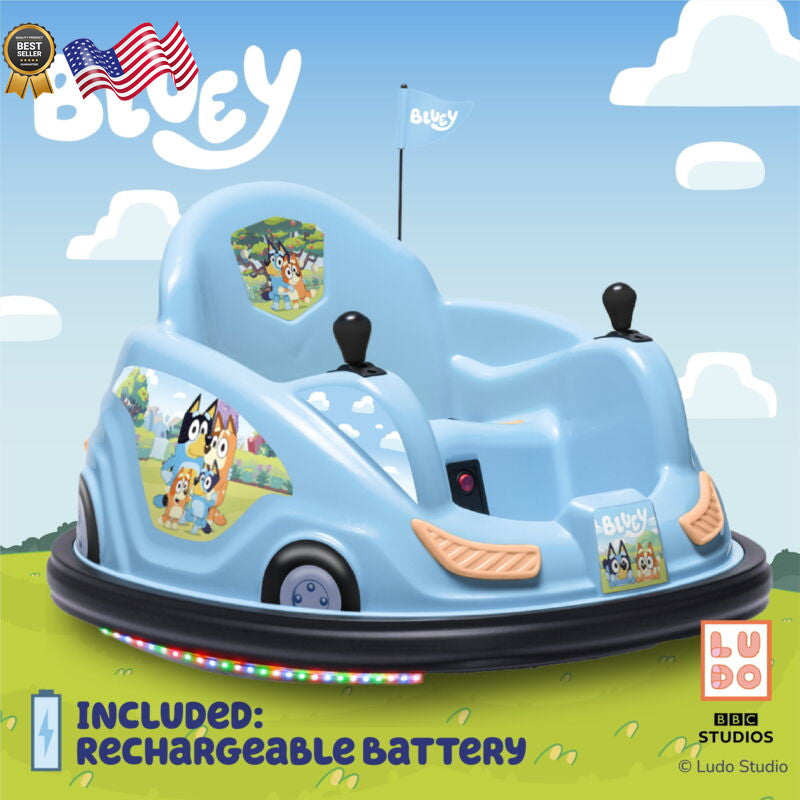 6V Bluey Bumper Car Ride-On Toy for Children - 1 Count Magic Cars 5