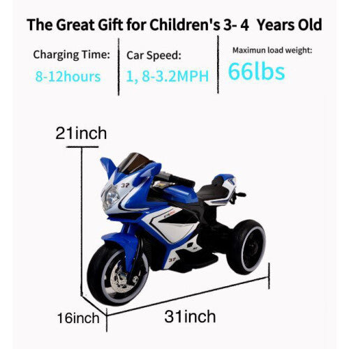 6V Electric Ride-On Dirt Bike for Kids with 3 Wheels – Child's Motorcycle Toy Magic Cars 7