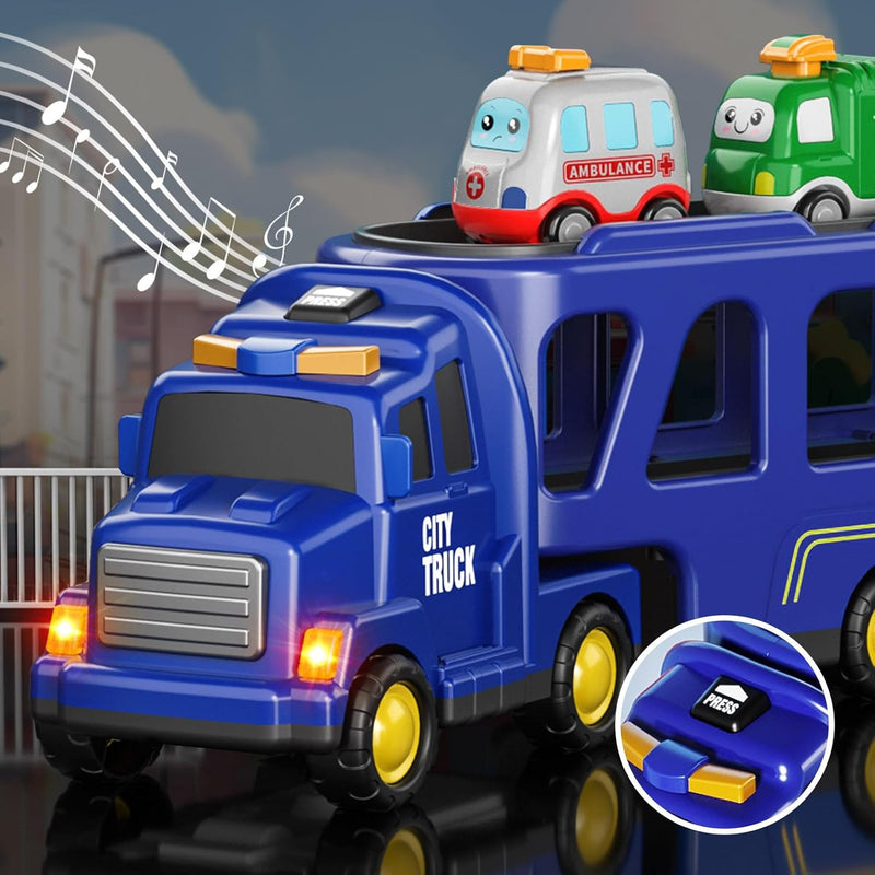 16.9-Inch Toddler Transport City Truck Toy for Boys and Kids Magic Cars 3