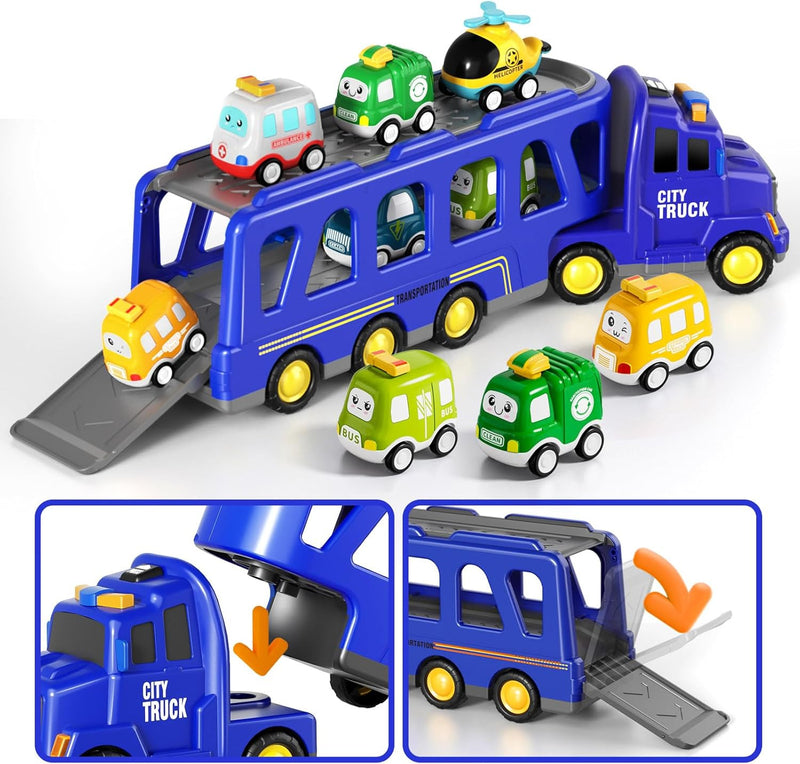 16.9-Inch Toddler Transport City Truck Toy for Boys and Kids Magic Cars 4