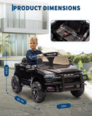 RAM 12V Kids Ride-On Truck with Remote Control, Spring Suspension, and LED Music Magic Cars 4