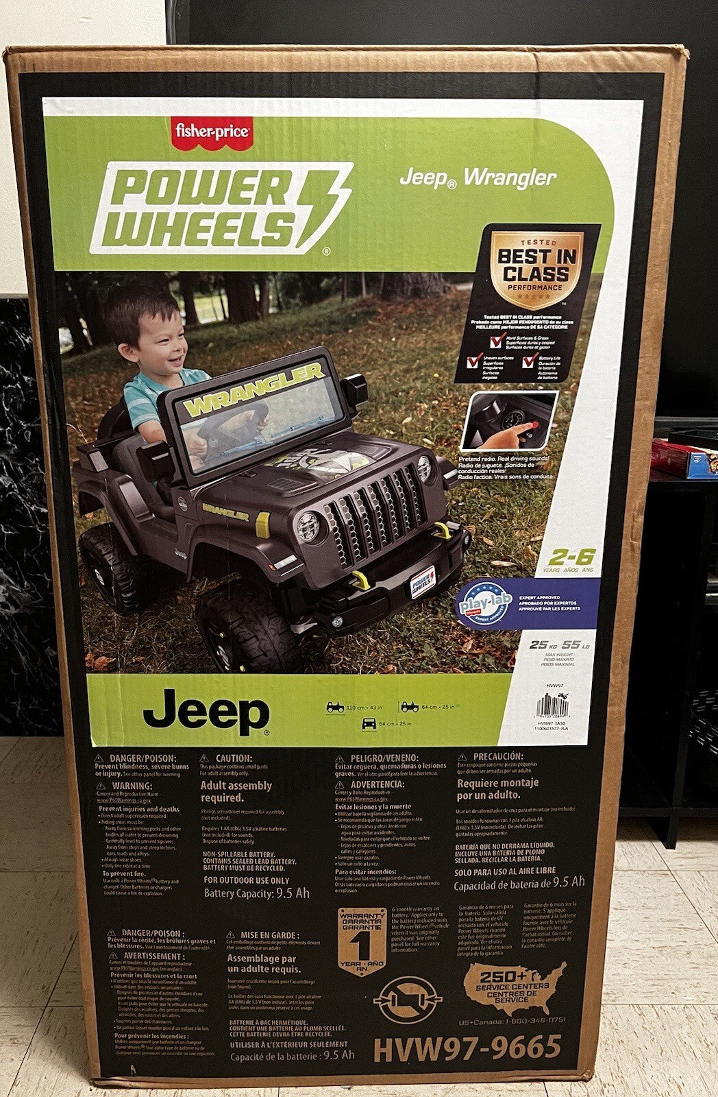 Ride-On Power Wheel Jeep Wrangler for Boys