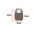Brake Pads (36 x 45 x 6mm) for Derbi, Italijet - image 2