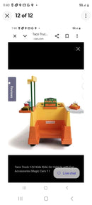 Taco Truck Electric Ride-On Toy for Kids - 12V Magic Cars 9