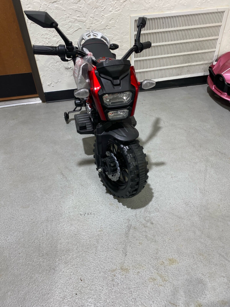 Ride-On Motorcycle with Training Wheels and Built-in Music System Magic Cars 6