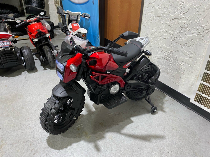 Ride-On Motorcycle with Training Wheels and Built-in Music System Magic Cars 7