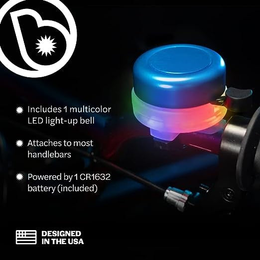 Blue color-changing battery-powered LED bell lights L2168 Magic Cars 3