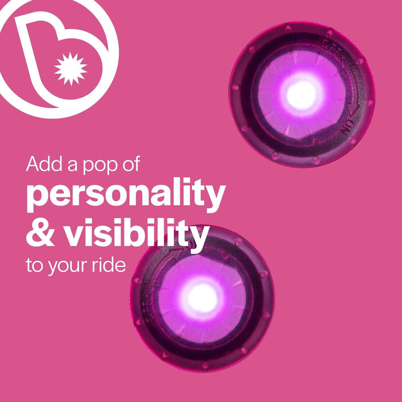 Pink Battery-Powered LED Bike and Ride-On Lights Magic Cars 2