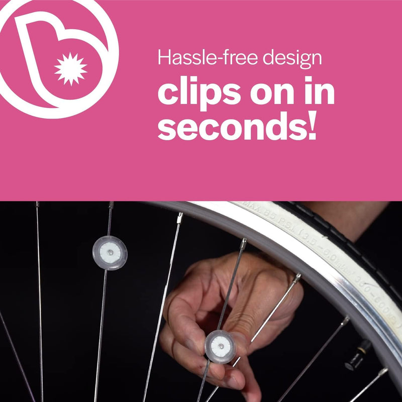 Pink Battery-Powered LED Bike and Ride-On Lights Magic Cars 4