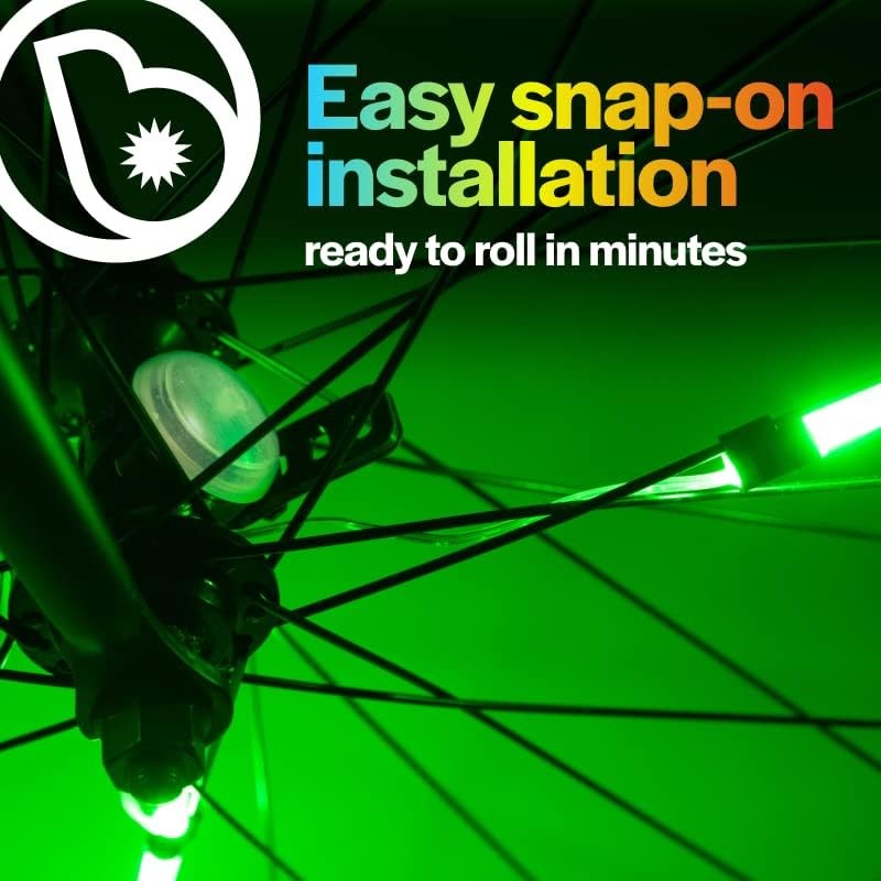 SpinBrightz Green Battery-Powered LED Bike Ride-On Lights L1710 Magic Cars 4