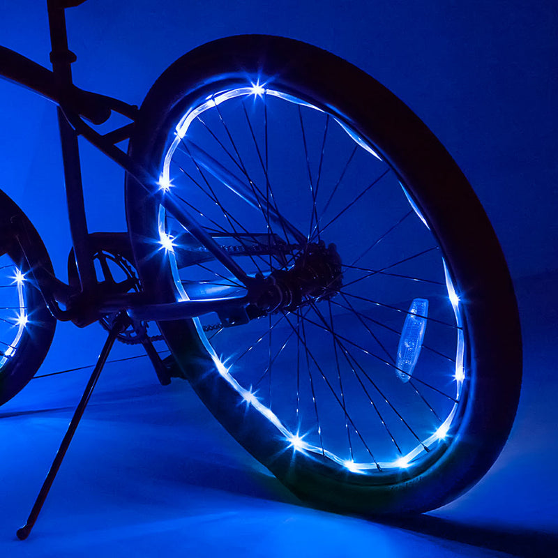 Blue Battery-Powered LED Wheel Lights for Bikes and Ride-Ons L2378 Magic Cars 1