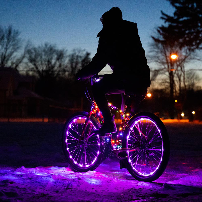 Blue Battery-Powered LED Wheel Lights for Bikes and Ride-Ons L2378 Magic Cars 4