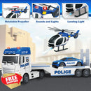 Bstoyder Police Vehicle Set with Car and Helicopter Magic Cars 2