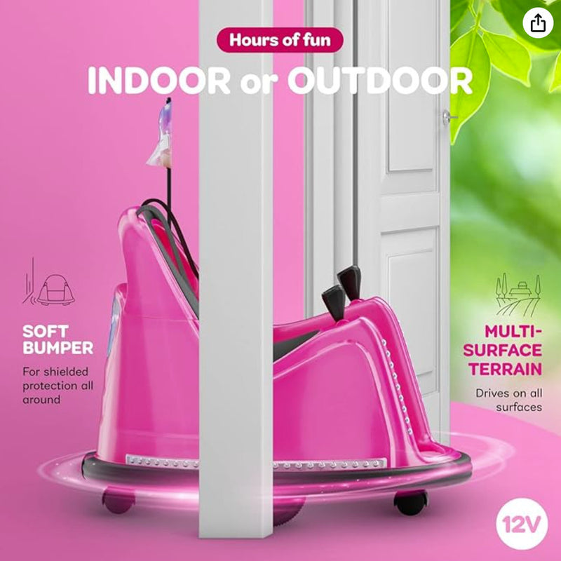 Electric Ride-On Bumper Car for Kids and Toddlers 12V with 2-Speed Control Magic Cars 3