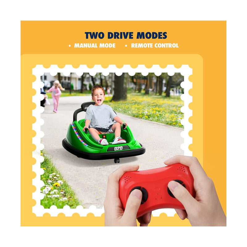 12V Electric Kids Bumper Car Ride-On Toy with Remote Control and Music Features Magic Cars 3
