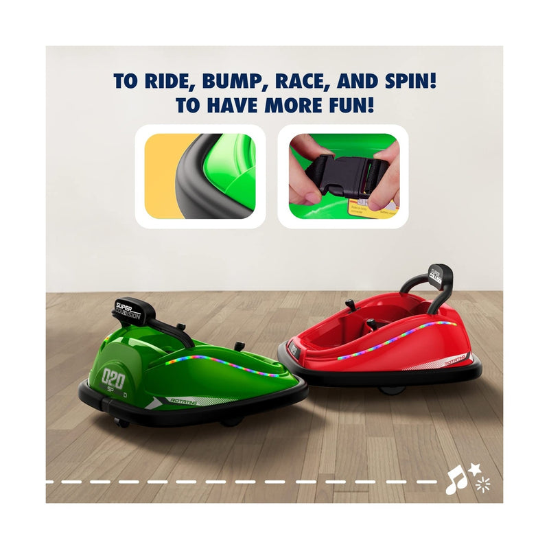 12V Electric Kids Bumper Car Ride-On Toy with Remote Control and Music Features Magic Cars 6