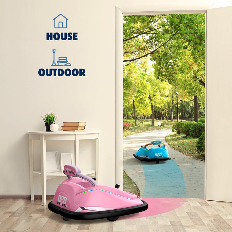 12V Electric Kids Bumper Car Ride-On Toy with Remote Control and Music Function Magic Cars 4