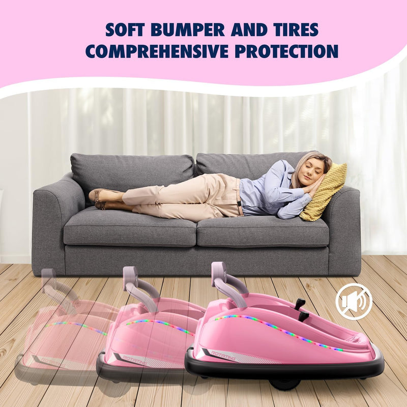 12V Electric Kids Bumper Car Ride-On Toy with Remote Control and Music Function Magic Cars 5