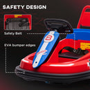 Kids 6V Electric Ride-On Bumper Car with 360 Degree Rotation Red Magic Cars 6