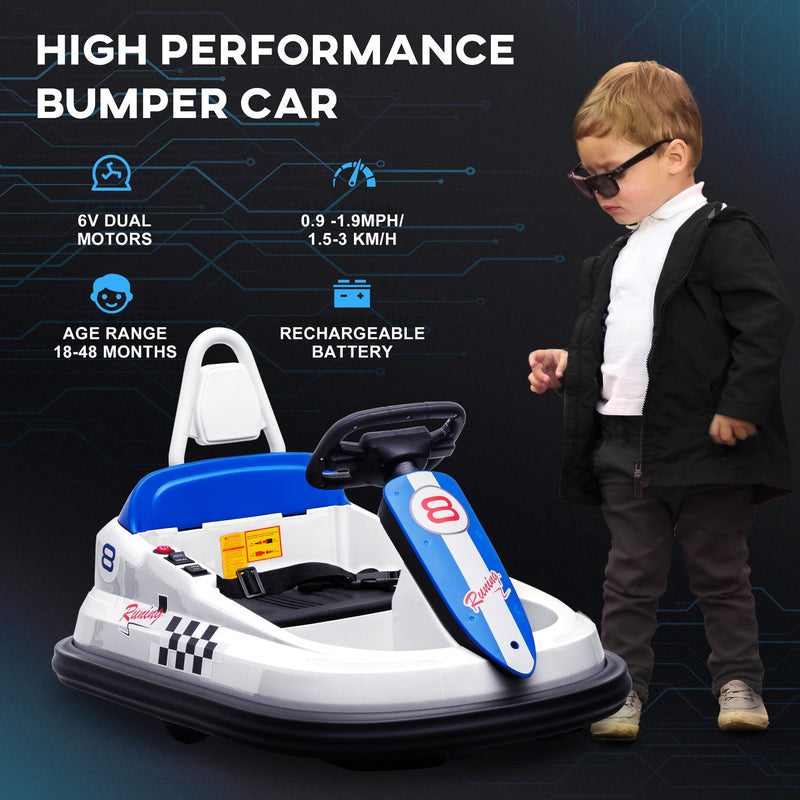 6V Electric Kids Ride-On Bumper Car with 360° Rotation and Music Magic Cars 7
