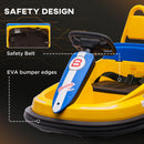 Kids 6V Electric Ride-On Bumper Car with 360° Rotation, Yellow Magic Cars 6