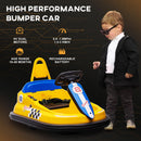 Kids 6V Electric Ride-On Bumper Car with 360° Rotation, Yellow Magic Cars 7