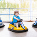 6V Electric Kids Bumper Car with 360° Rotation – Yellow Ride-On Toy Magic Cars 1