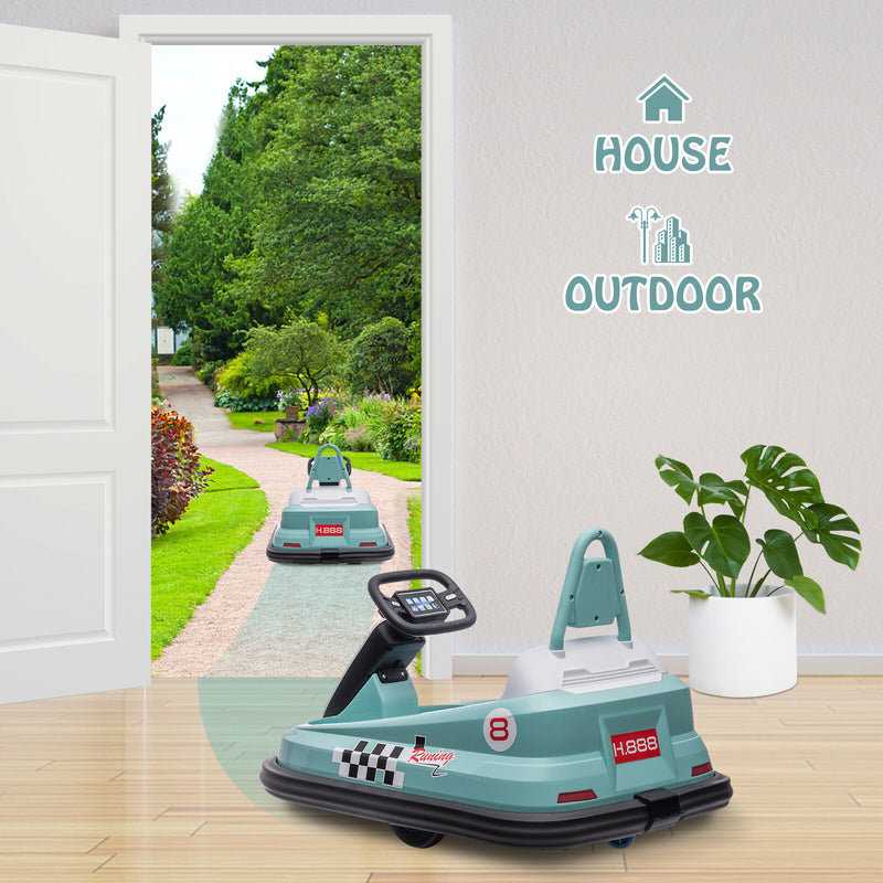 6V Electric Ride-On Bumper Car with Steering Wheel for Kids Magic Cars 9