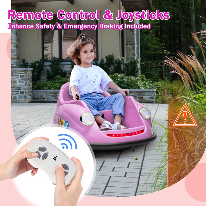 12V Electric Ride-On Bumper Car for Toddlers with Remote Control Magic Cars 24