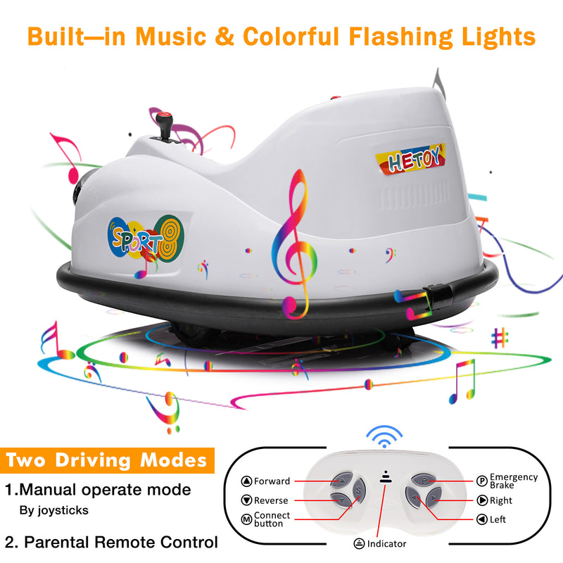 12V Electric Ride-On Bumper Car for Toddlers with Remote Control Magic Cars 9