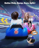 Toddler Bumper Cars with Large Wheels, 2.2 Mph Speed, 12V Electric Ride-On Toy Magic Cars 2