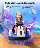 Toddler Bumper Cars with Large Wheels, 2.2 Mph Speed, 12V Electric Ride-On Toy Magic Cars 4
