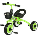 Green Toddler Tricycle for Ages 2-5 with Stable and Safe Design