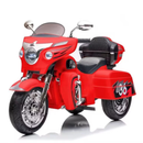 Red 3-Wheel 12V Electric Motorcycle for Kids with Key Start and Two Seats