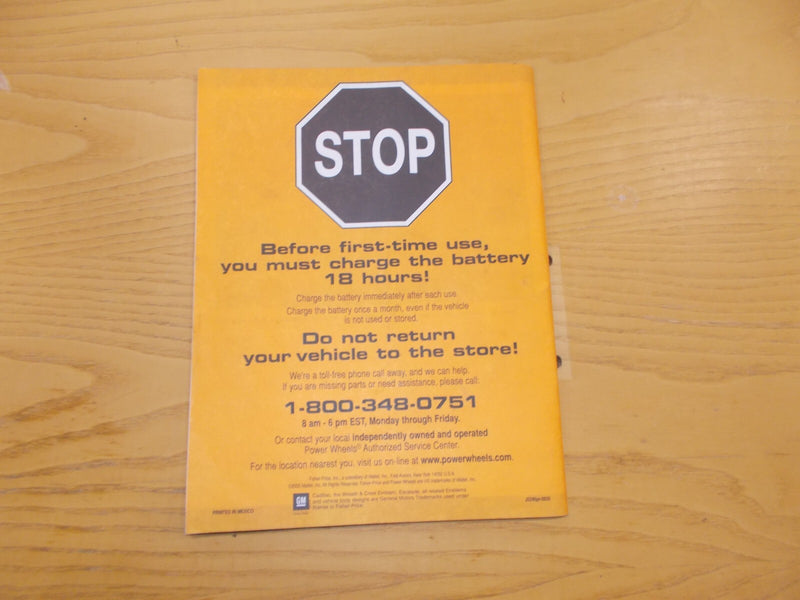 Cadillac Escalade Custom Edition Owner’s Manual by Power Wheels Magic Cars 1