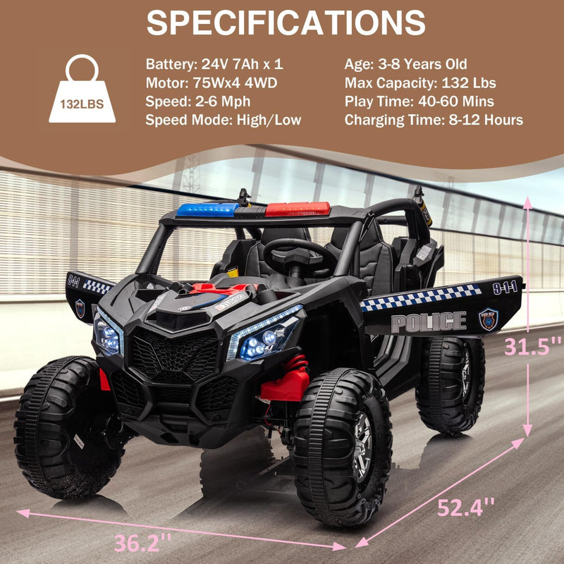 24V Electric Kids Ride-On UTV Car with Remote Control 4-Wheeler Off-Road Vehicle Magic Cars 22