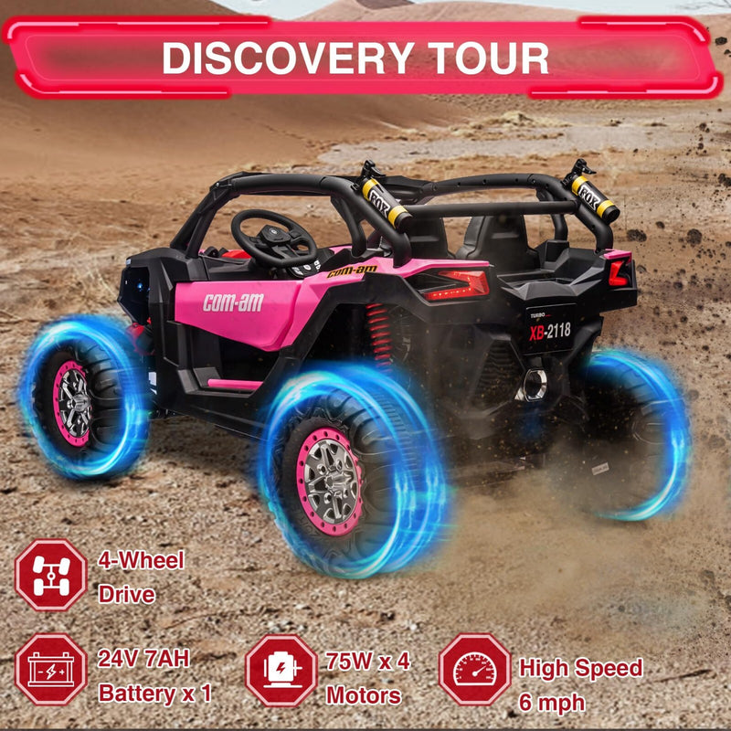 24V Electric Kids Ride-On UTV Car with Remote Control 4-Wheeler Off-Road Vehicle Magic Cars 3