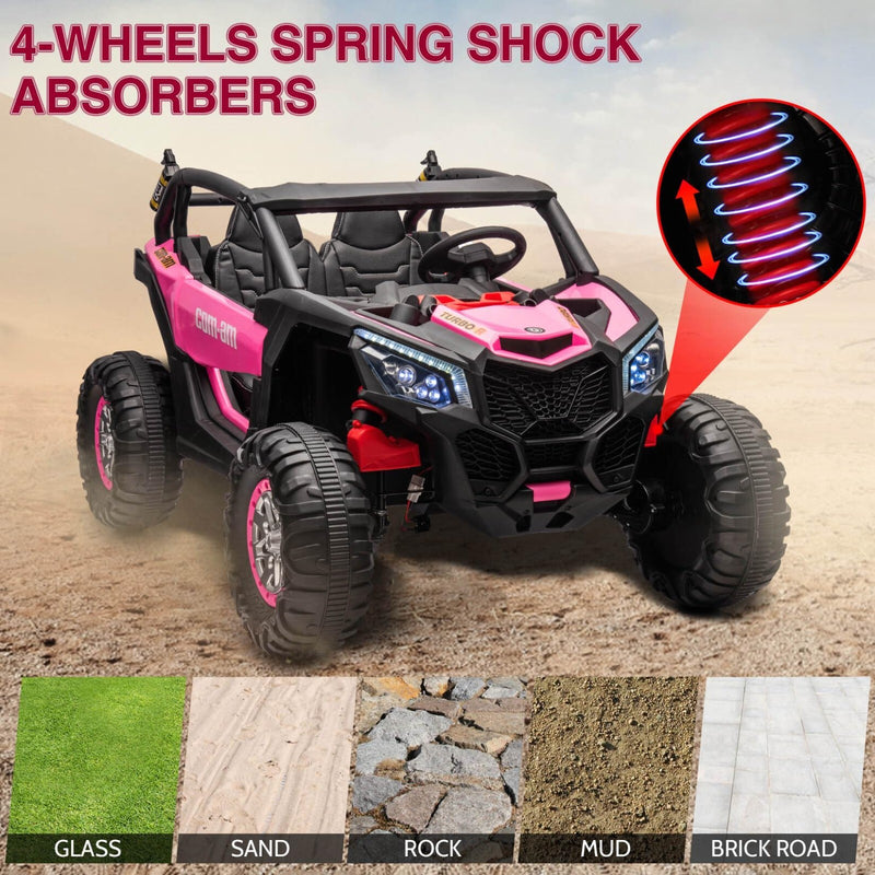 24V Electric Kids Ride-On UTV Car with Remote Control 4-Wheeler Off-Road Vehicle Magic Cars 4