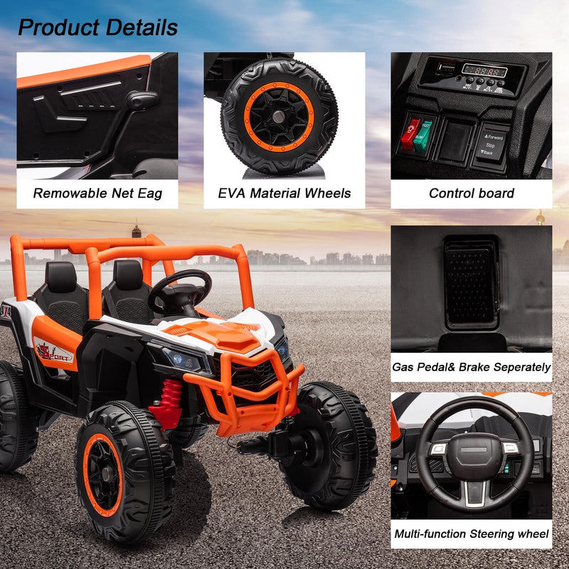 24V Electric 4WD Off-Road Ride-On UTV Quad Car for Kids Magic Cars 2