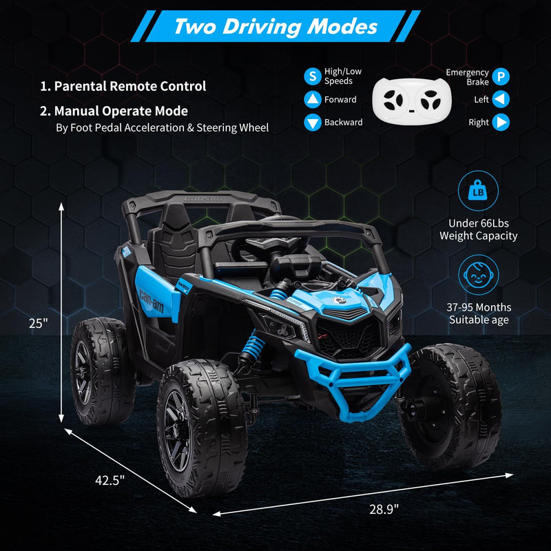 12V Licensed Electric 4WD Ride-On UTV Car for Kids Off-Road Toy Magic Cars 14
