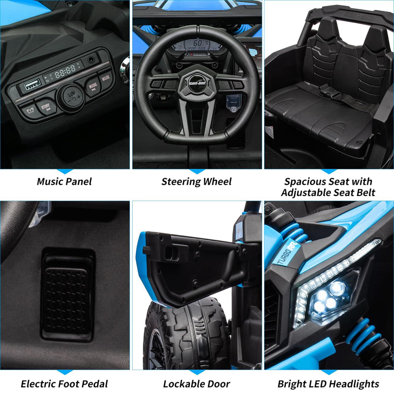 12V Licensed Electric 4WD Ride-On UTV Car for Kids Off-Road Toy Magic Cars 16