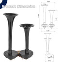 12 Volt Electric Dual Horn Kit for Cars and Trucks - Loud 130dB Universal Vehicle Horn Magic Cars 1