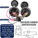12 Volt Electric Dual Horn Kit for Cars and Trucks - Loud 130dB Universal Vehicle Horn Magic Cars 3