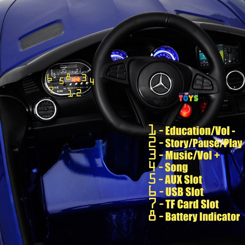 Licensed Mercedes-Benz Kids Remote Control Car with Leather Seat in Multiple Colors Magic Cars 24