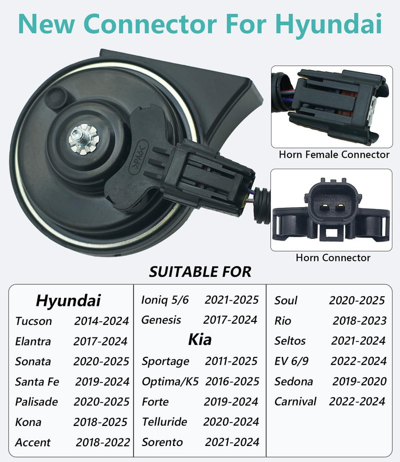 Multifunction Loud Dual Tone Car Horn for Hyundai and Kia with High and Low Sound, Waterproof Auto Horn Magic Cars 3