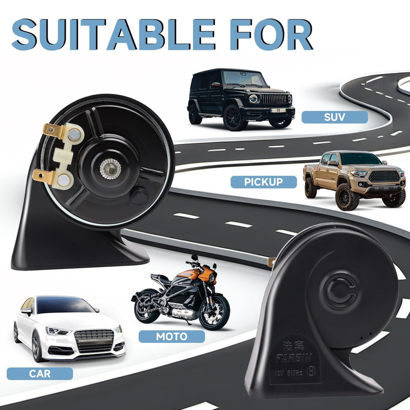 12V Waterproof Electric Car Horn Kit with Button Super Loud Train and Truck Sound Magic Cars 1