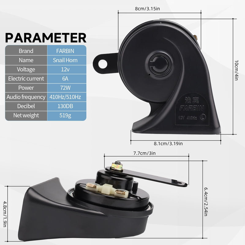 12V Waterproof Electric Car Horn Kit with Button Super Loud Train and Truck Sound Magic Cars 5