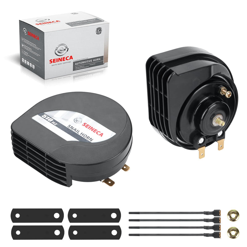 12V Ultra-Thin Compact Waterproof Car Snail Horn Kit with High and Low Tones Magic Cars Variant 0